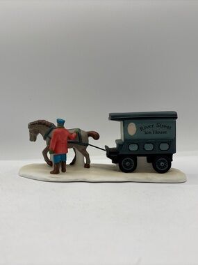 Department 56 1989 Vintage Heritage Village River Street Ice House Cart 5959-5